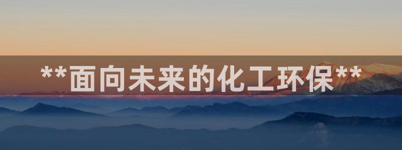 亿万集团：**面向未来的化工环保**