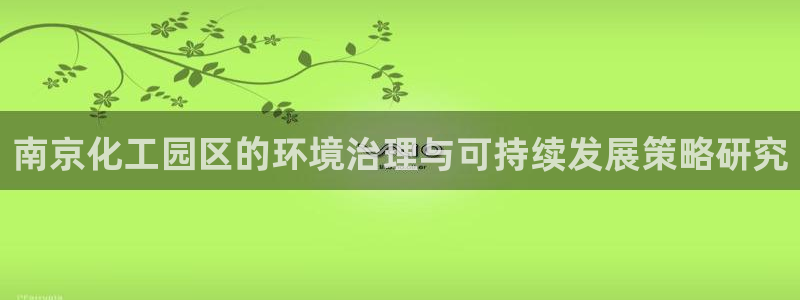 亿万网红：南京化工园区的环境治理与可持续发展策略研究