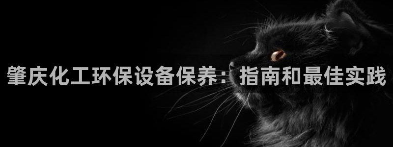 亿万先生：肇庆化工环保设备保养：指南和最佳实践