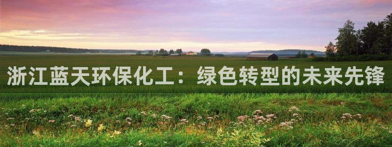 亿万下载徐家汇朋友圈说说：浙江蓝天环保化工：绿色转型的未来先锋